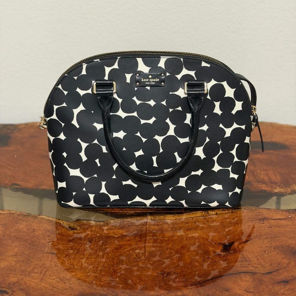 Kate Spade Black and Cream Satchel